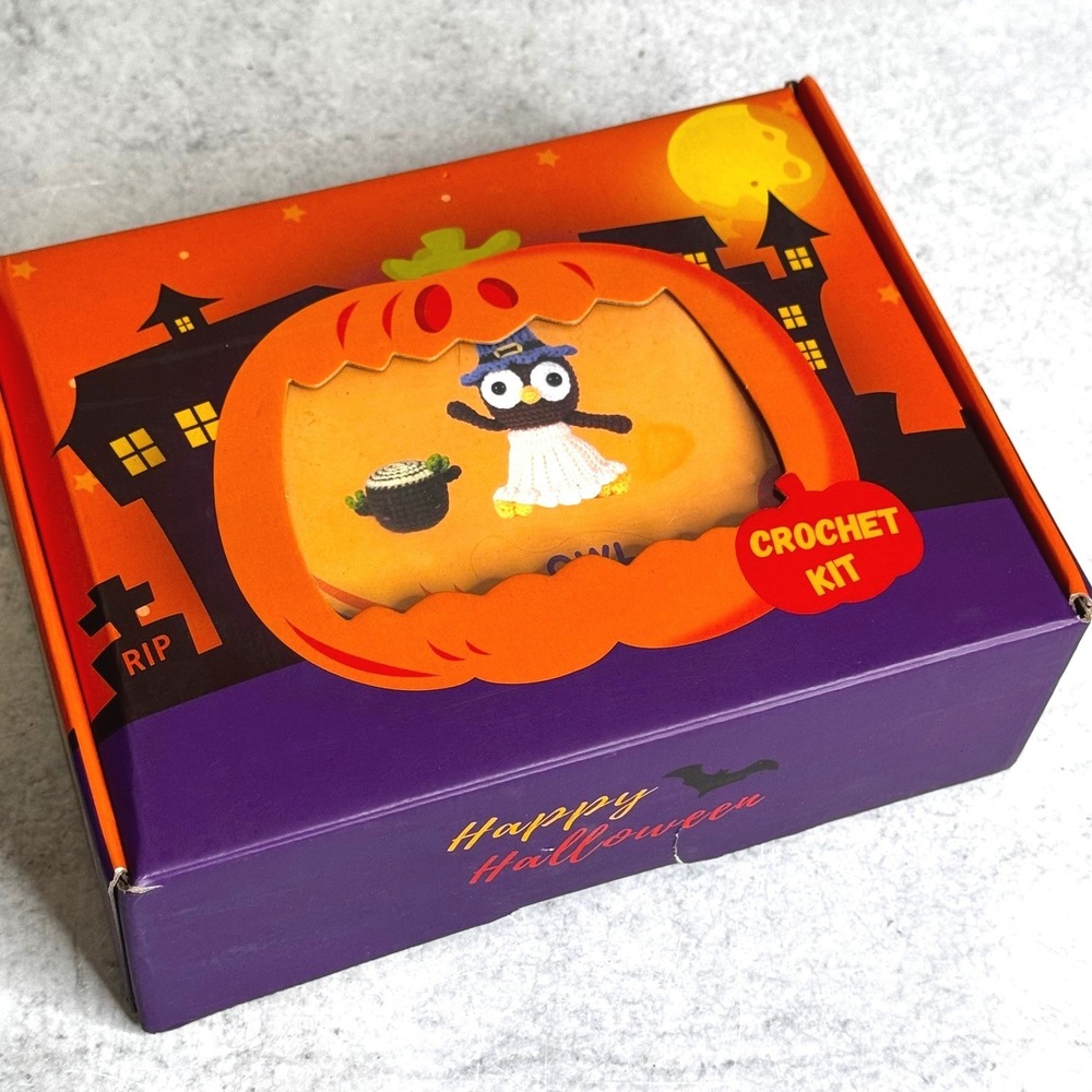 DIY Handicrafts Halloween Owl Crochet Kit for Beginners M106 Witch Amigurumi Set